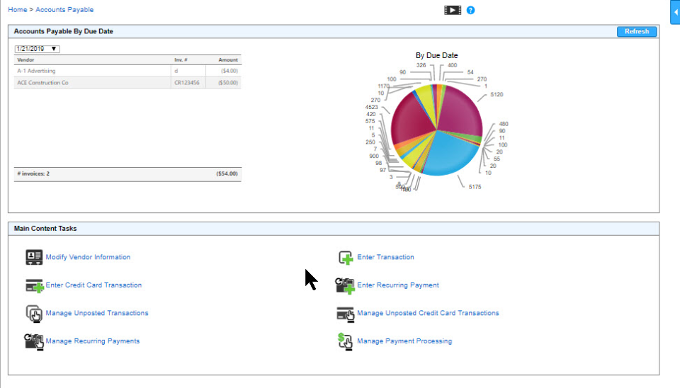 screenshot of Elexio Church Accounting